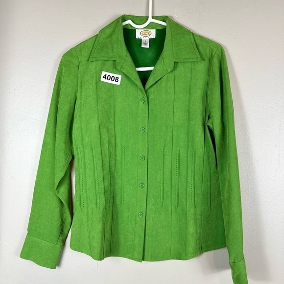 Talbots Tops - Talbots petites small 18-1/2 p2p 23-1/2 length green feels like velvet preowned